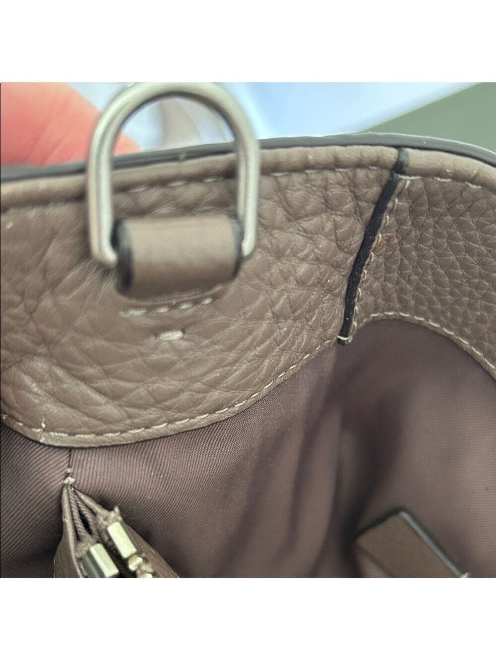 Tory Burch Pebbled McGraw Triple Compartment Leather Tote - Picture 12 of 16